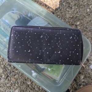 Black Constellation Zip Wallet